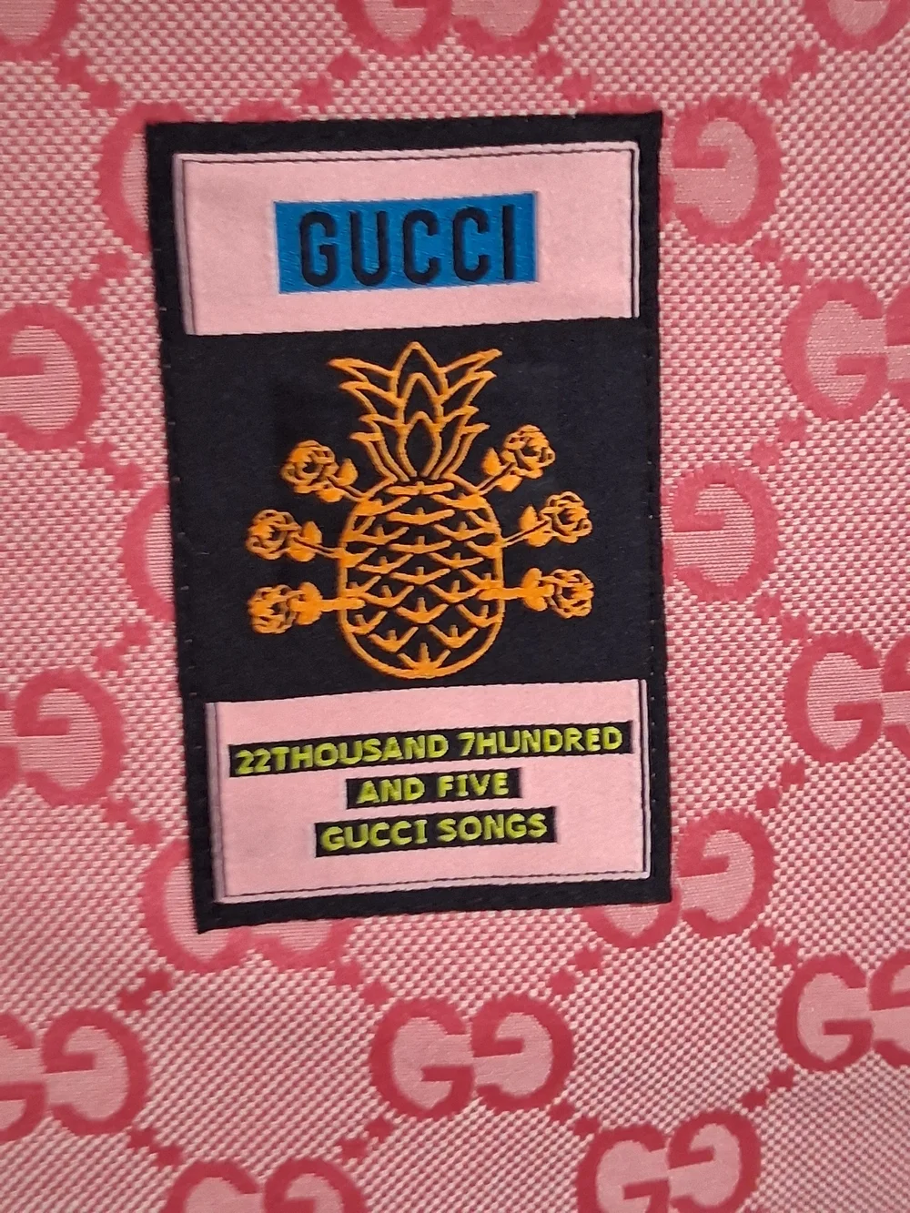 Embroidered  Tote Lined/ With Pink Charm - Picture 2 of 7